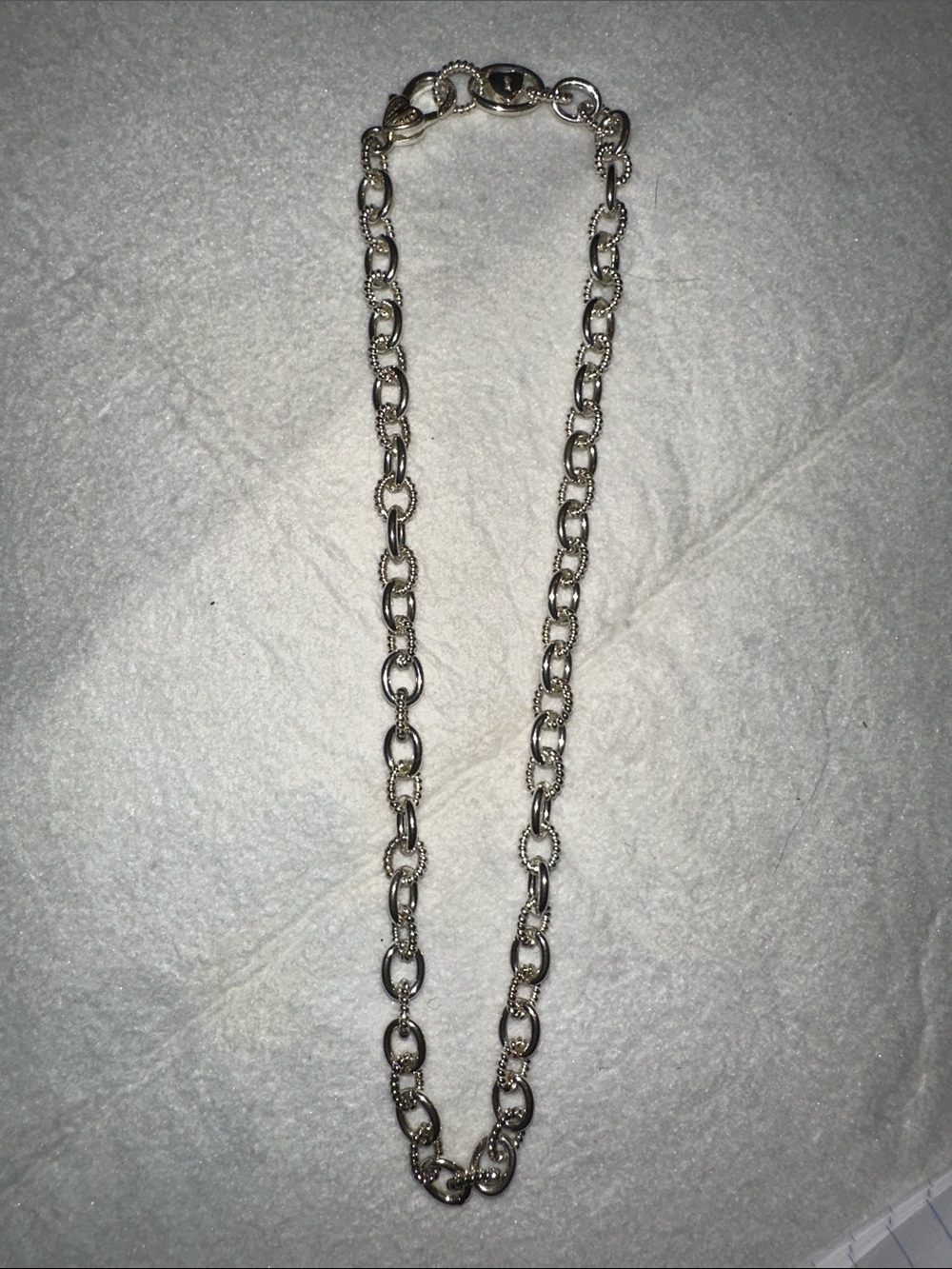 Judith Ripka Sterling Silver Signature Link Necklace